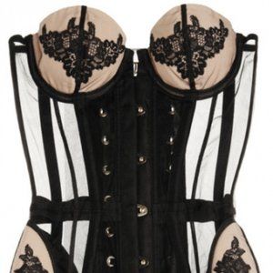 Agent Provocateur Demelza Lace-Appliqué Boned Corset